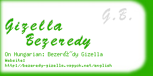 gizella bezeredy business card